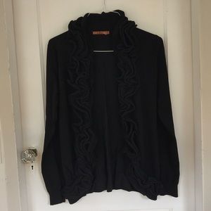 Belldini ruffle sweater. Black size large